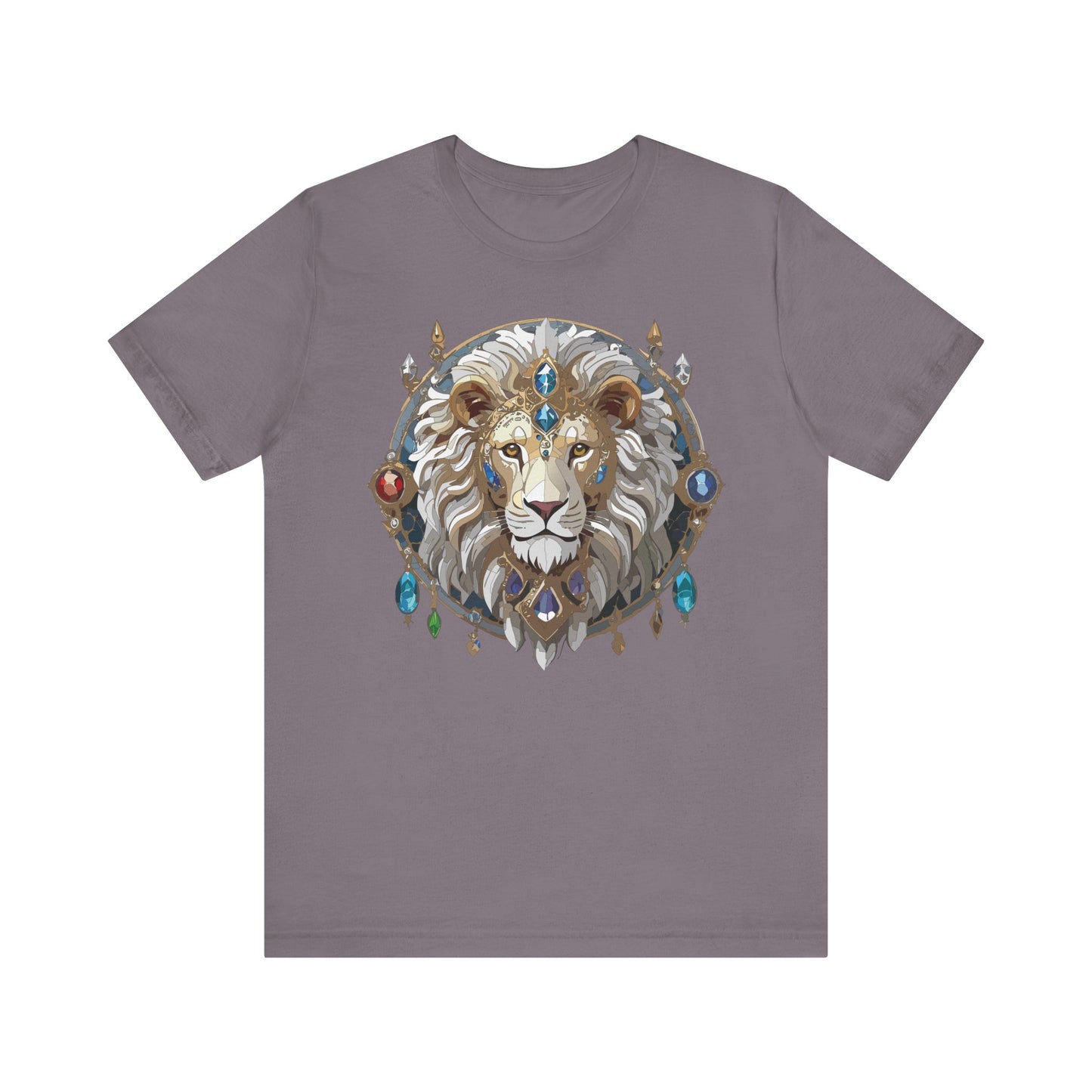Animal Shirt, Shirt with Animal, Tee Shirt with Gold Animal Medal, Shirt with Antique Animal Medallion