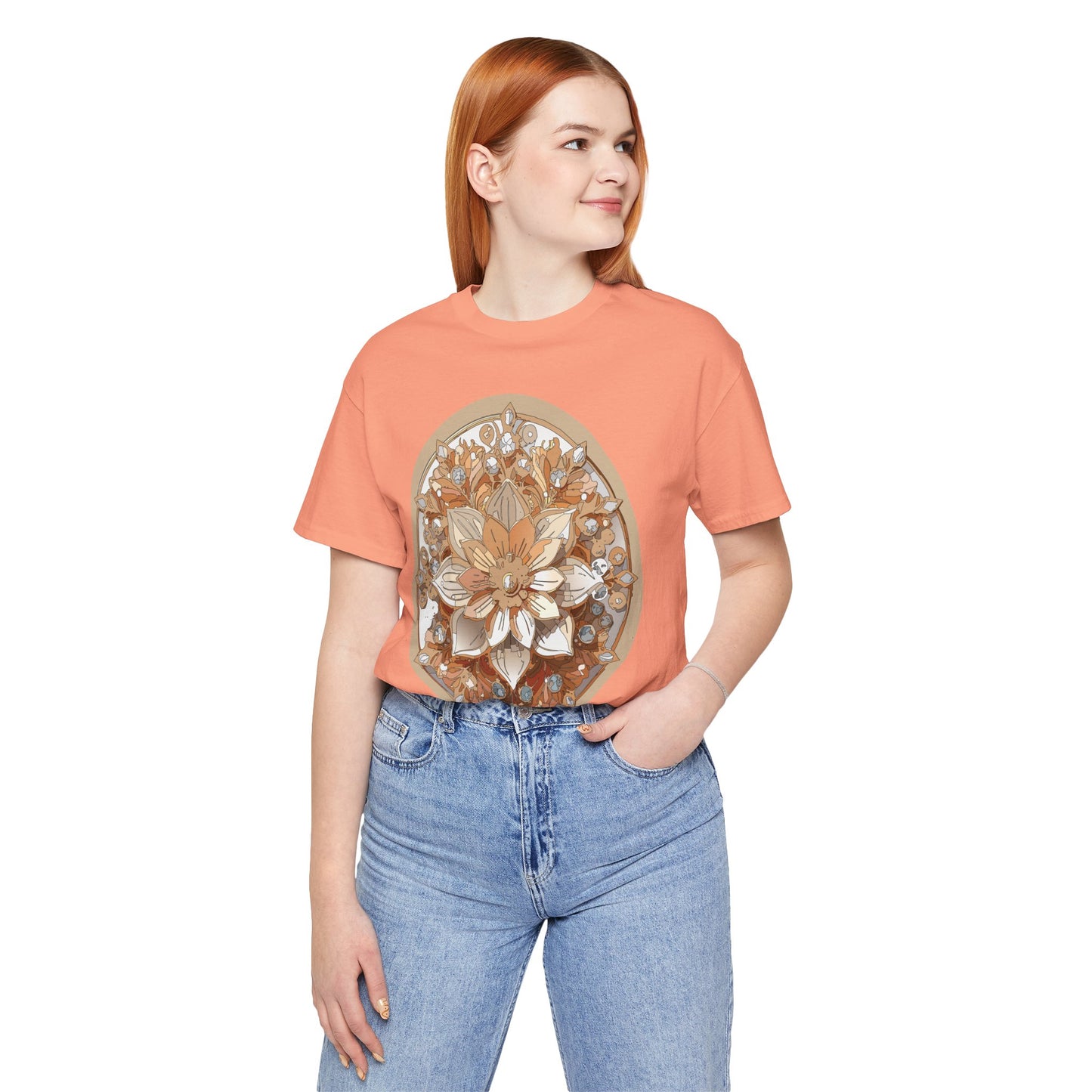 Floral Shirt, Flower Shirt, Tee Shirt with Antique Flower