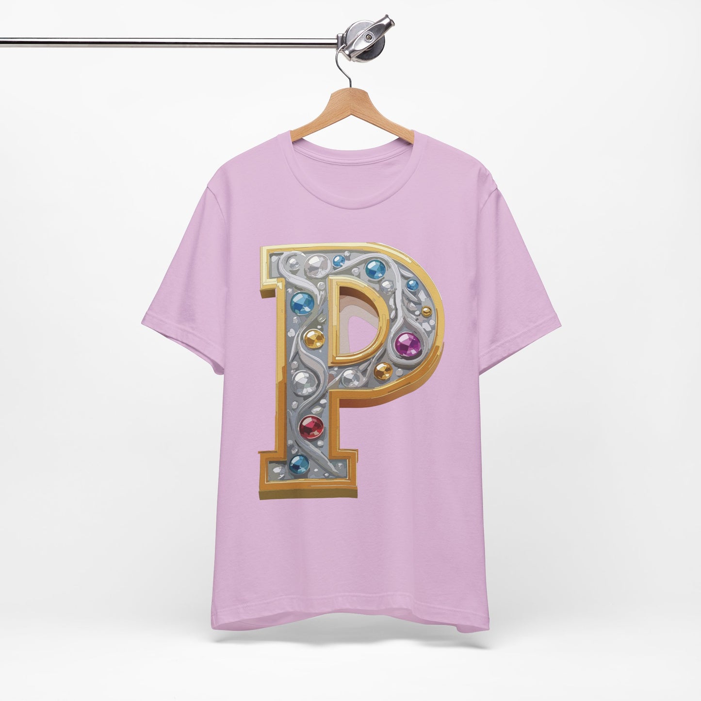 Letter Shirt, Shirt with Letters, Tee Shirt with Gold Letter, Shirt with Antique Letters