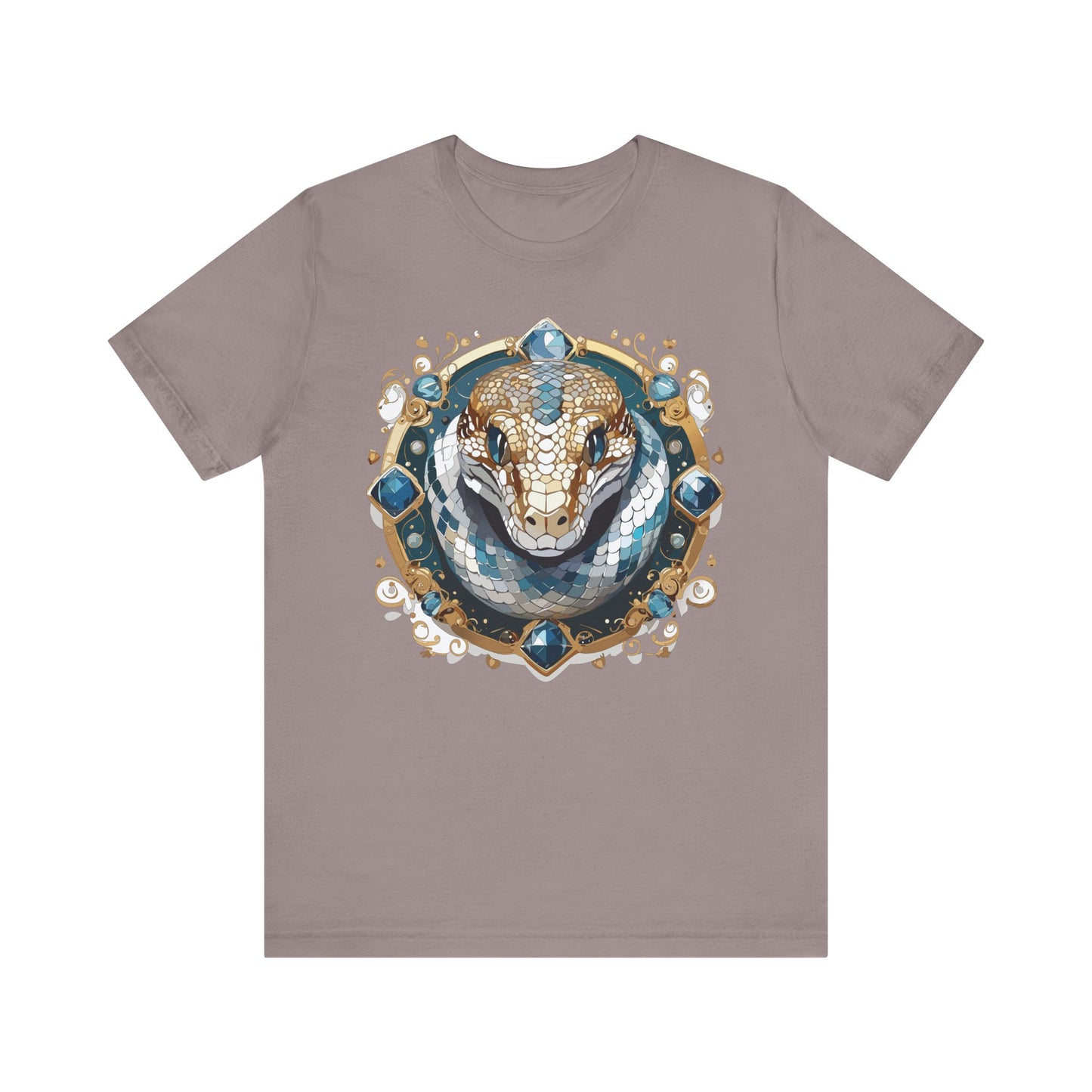 Animal Shirt, Shirt with Animal, Tee Shirt with Gold Animal Medal, Shirt with Antique Animal Medallion