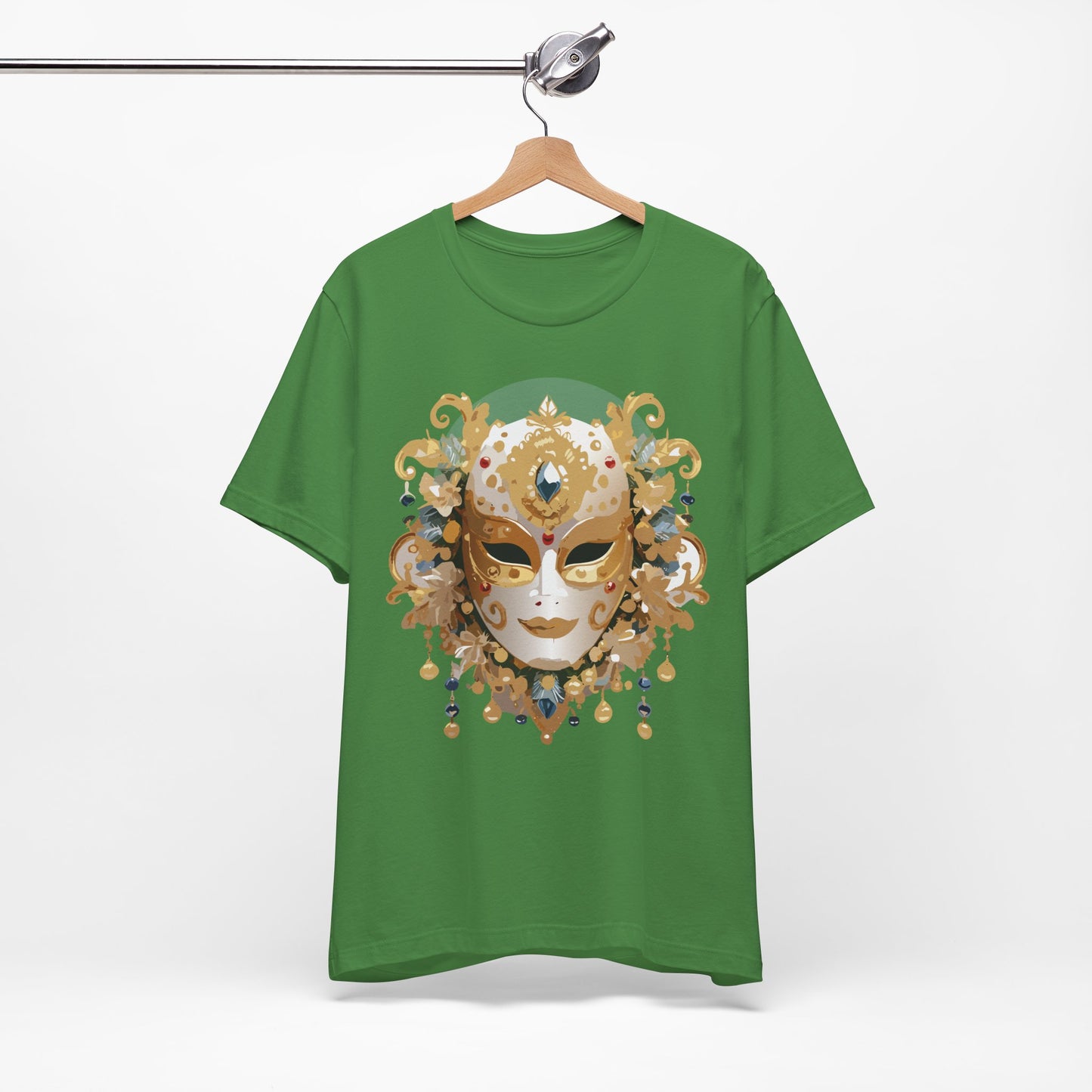 Mask Shirt, Shirt with Mask, Tee Shirt with Gold Face