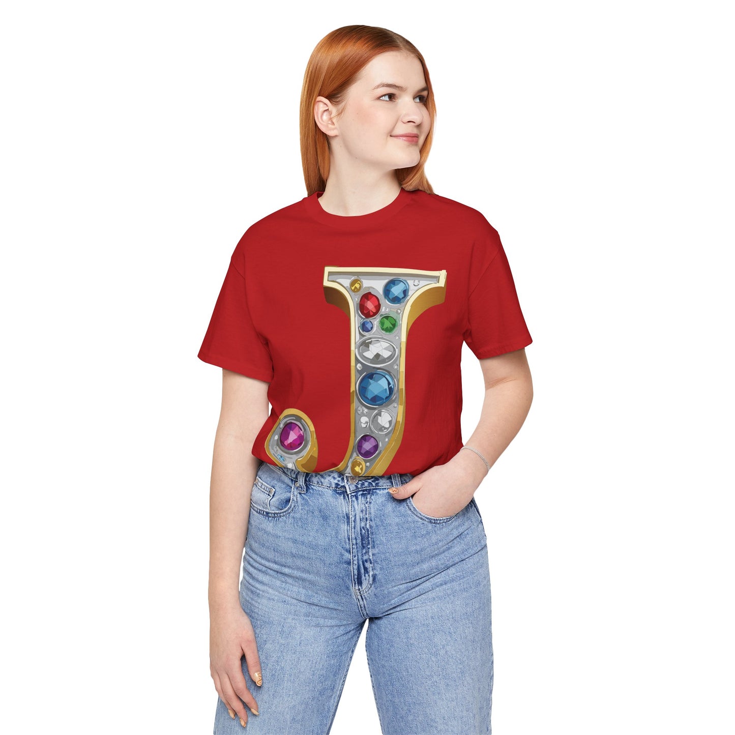 Letter Shirt, Shirt with Letters, Tee Shirt with Gold Letter, Shirt with Antique Letters