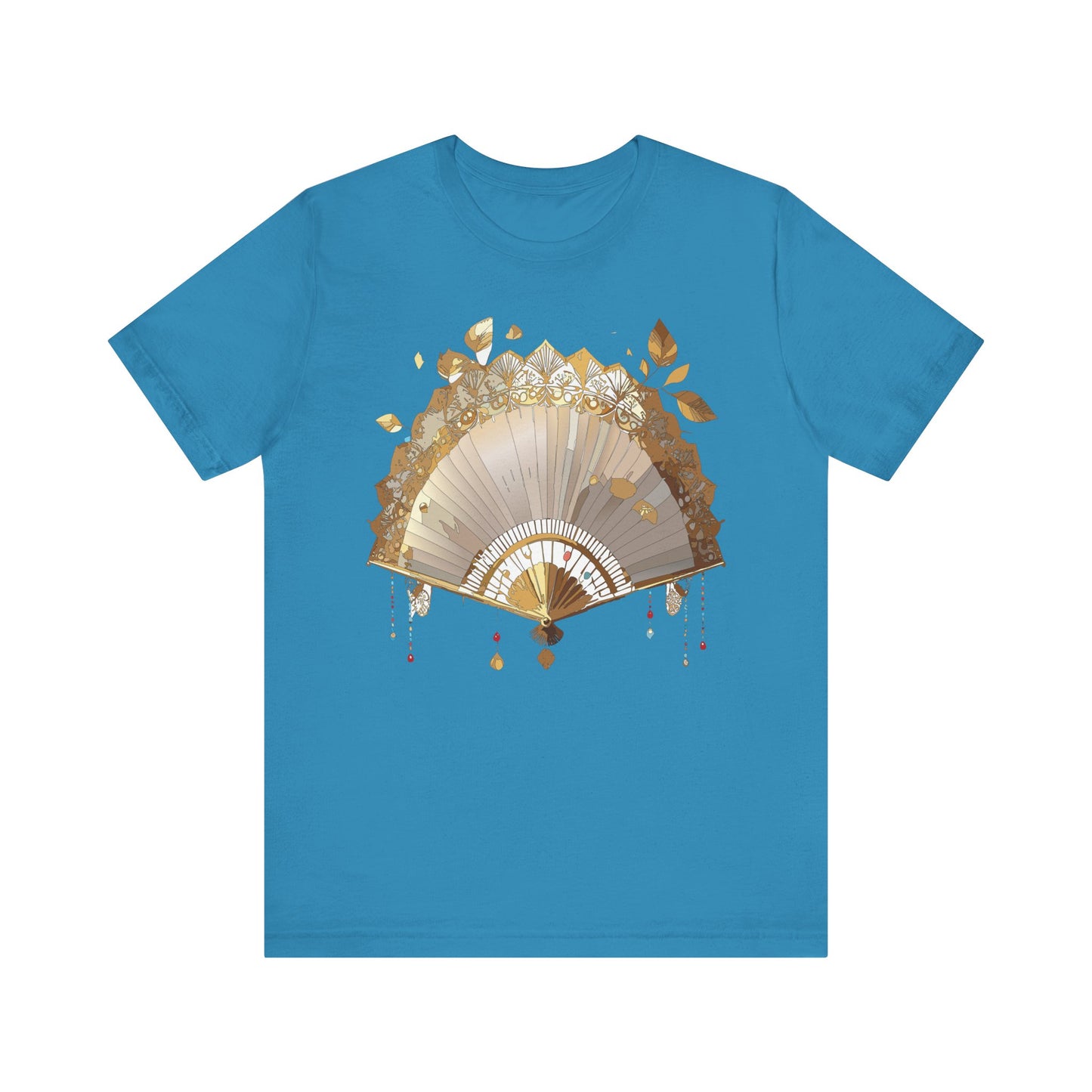 Fan shirt, Shirt with Fan, Tee Shirt with Gold Blower