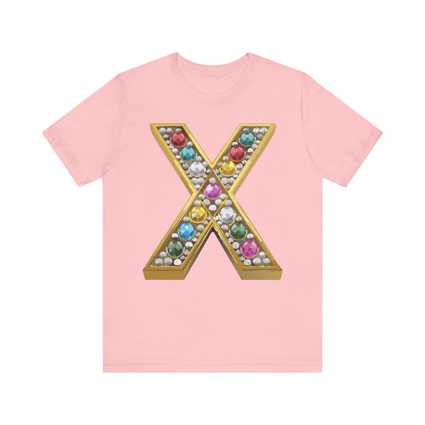 Letter Shirt, Shirt with Letters, Tee Shirt with Gold Letter, Shirt with Antique Letters