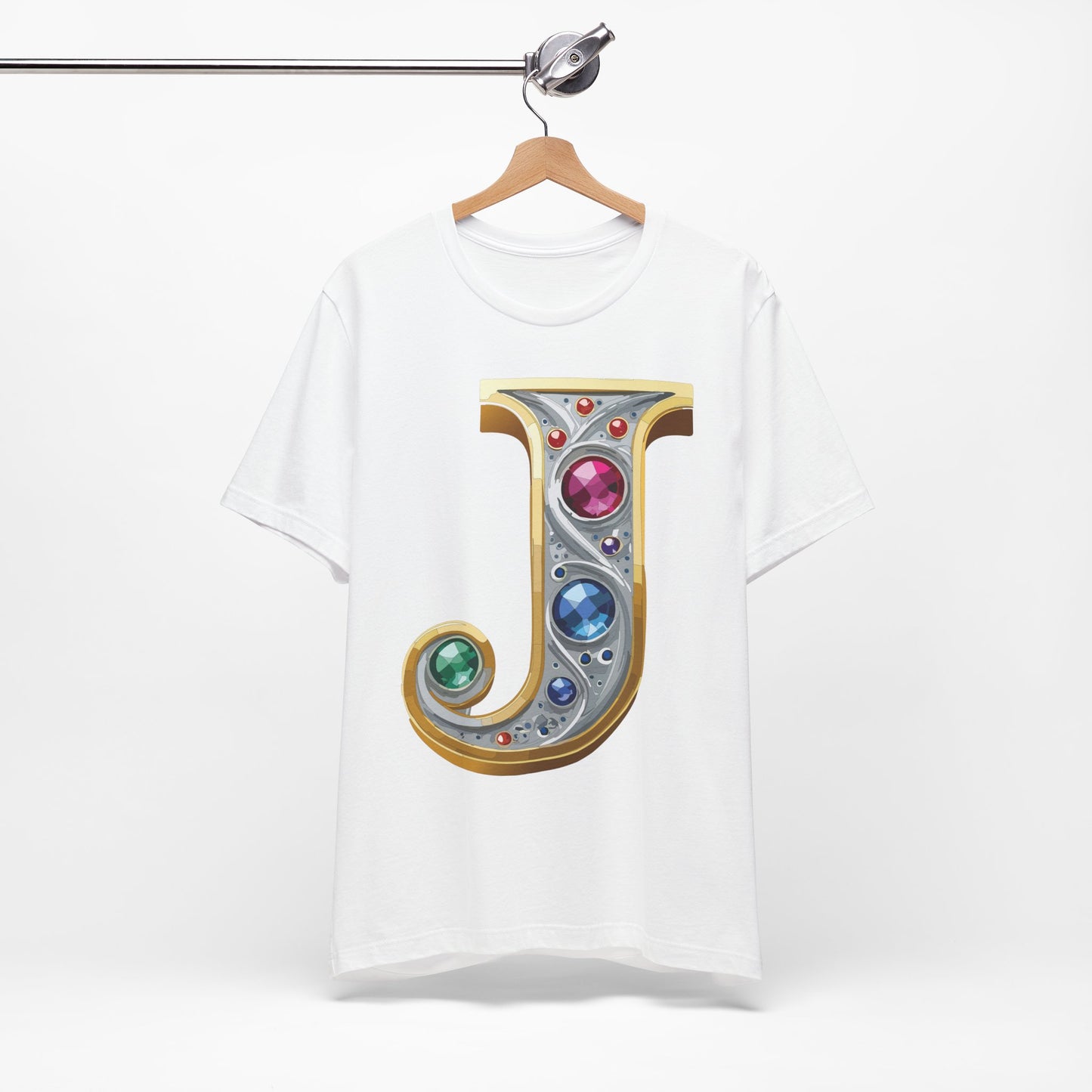 Letter Shirt, Shirt with Letters, Tee Shirt with Gold Letter, Shirt with Antique Letters