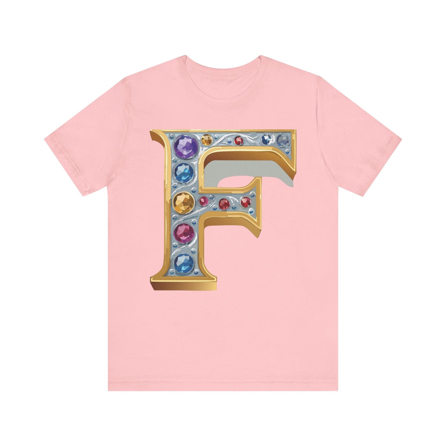 Letter Shirt, Shirt with Letters, Tee Shirt with Gold Letter, Shirt with Antique Letters