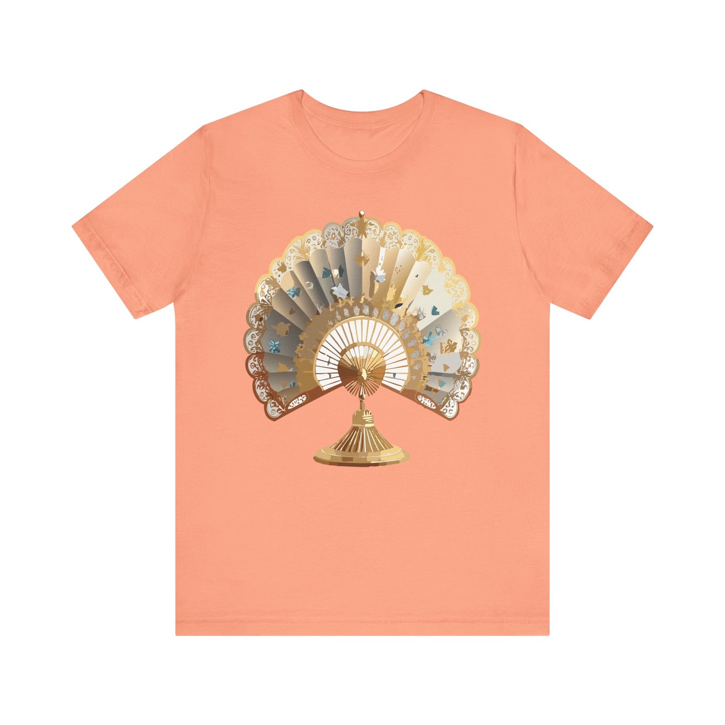 Fan shirt, Shirt with Fan, Tee Shirt with Gold Blower