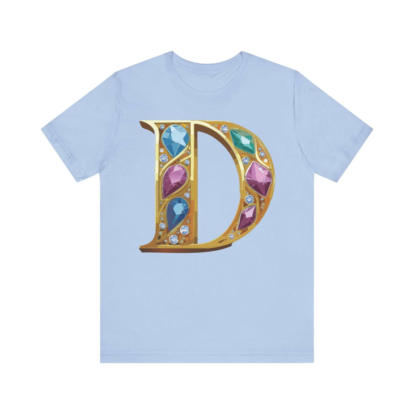 Letter Shirt, Shirt with Letters, Tee Shirt with Gold Letter, Shirt with Antique Letters