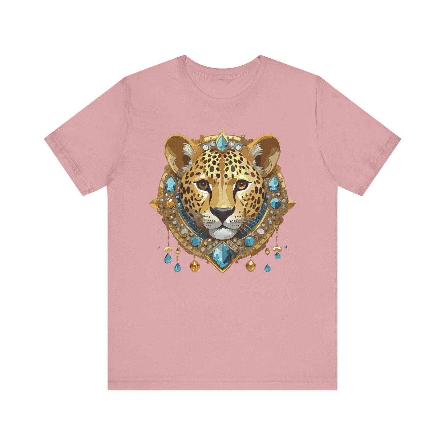 Animal Shirt, Shirt with Animal, Tee Shirt with Gold Animal Medal, Shirt with Antique Animal Medallion