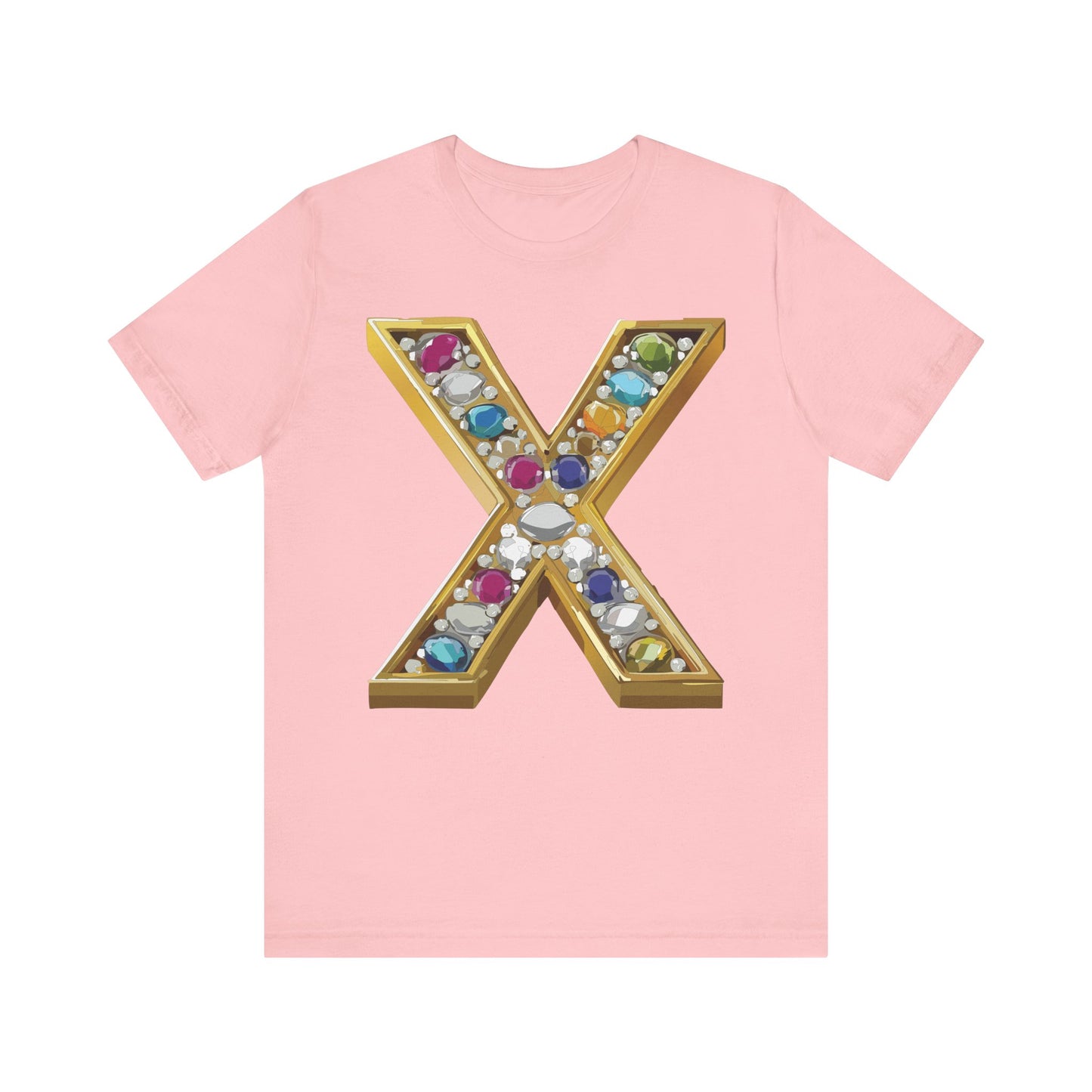 Letter Shirt, Shirt with Letters, Tee Shirt with Gold Letter, Shirt with Antique Letters