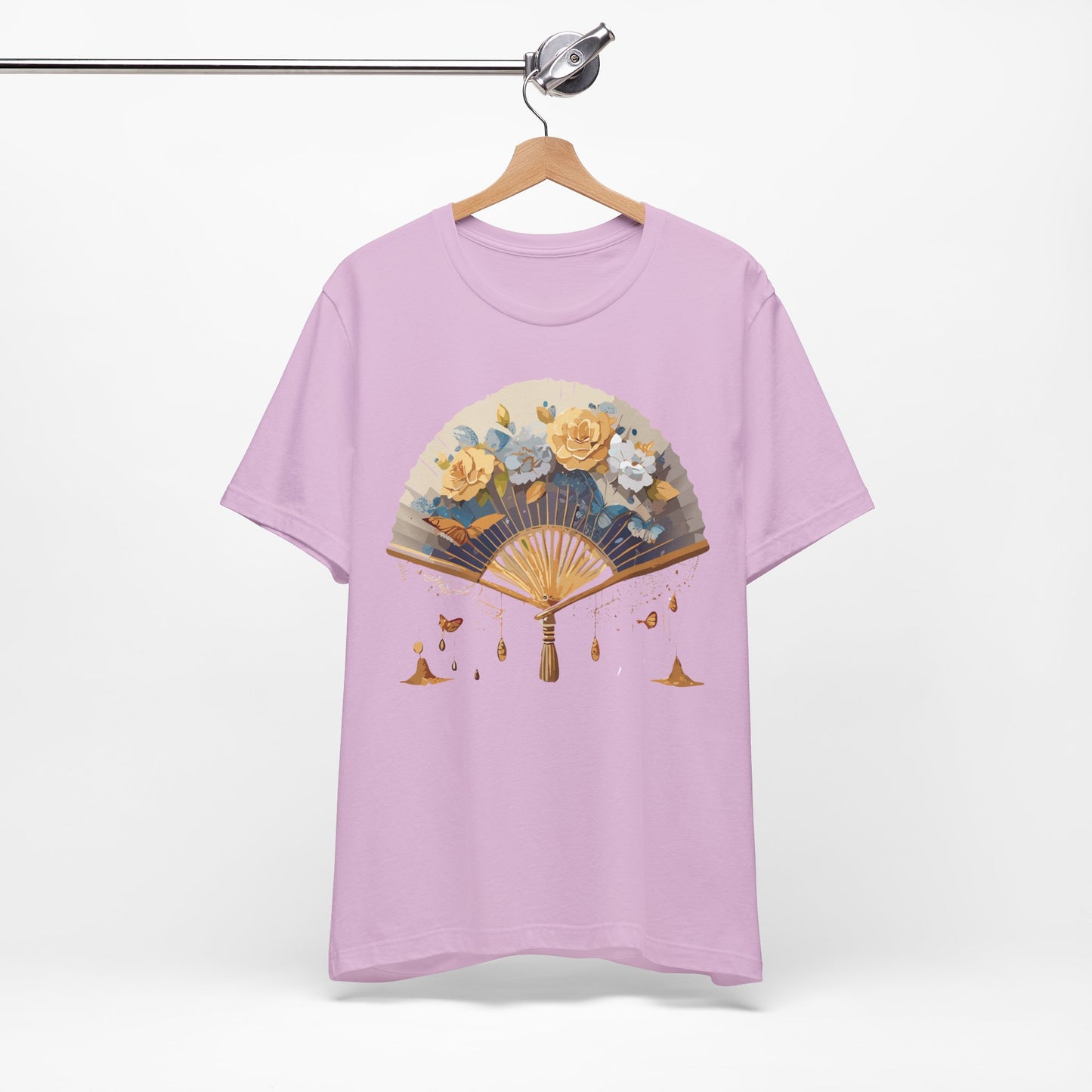 Fan shirt, Shirt with Fan, Tee Shirt with Gold Blower