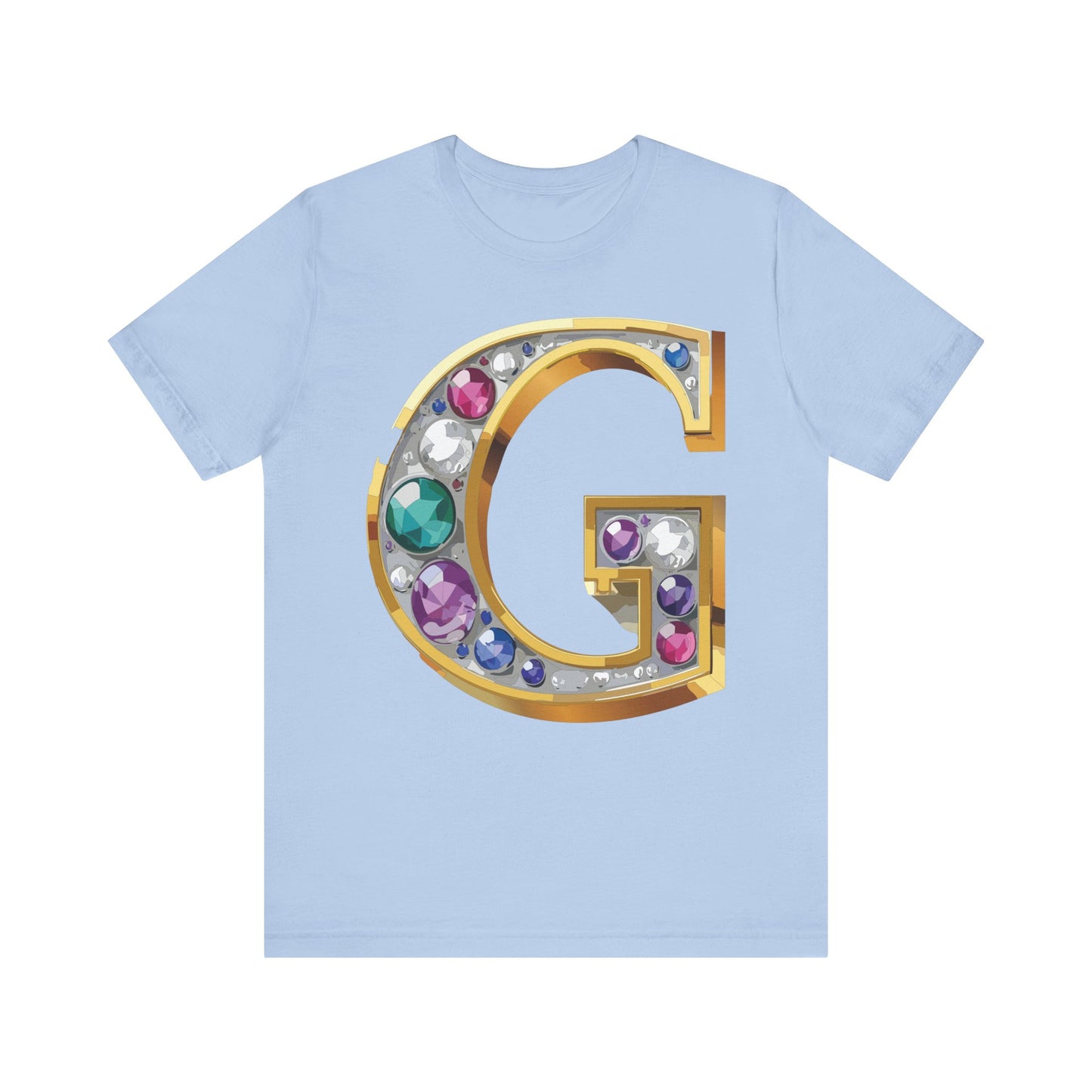 Letter Shirt, Shirt with Letters, Tee Shirt with Gold Letter, Shirt with Antique Letters