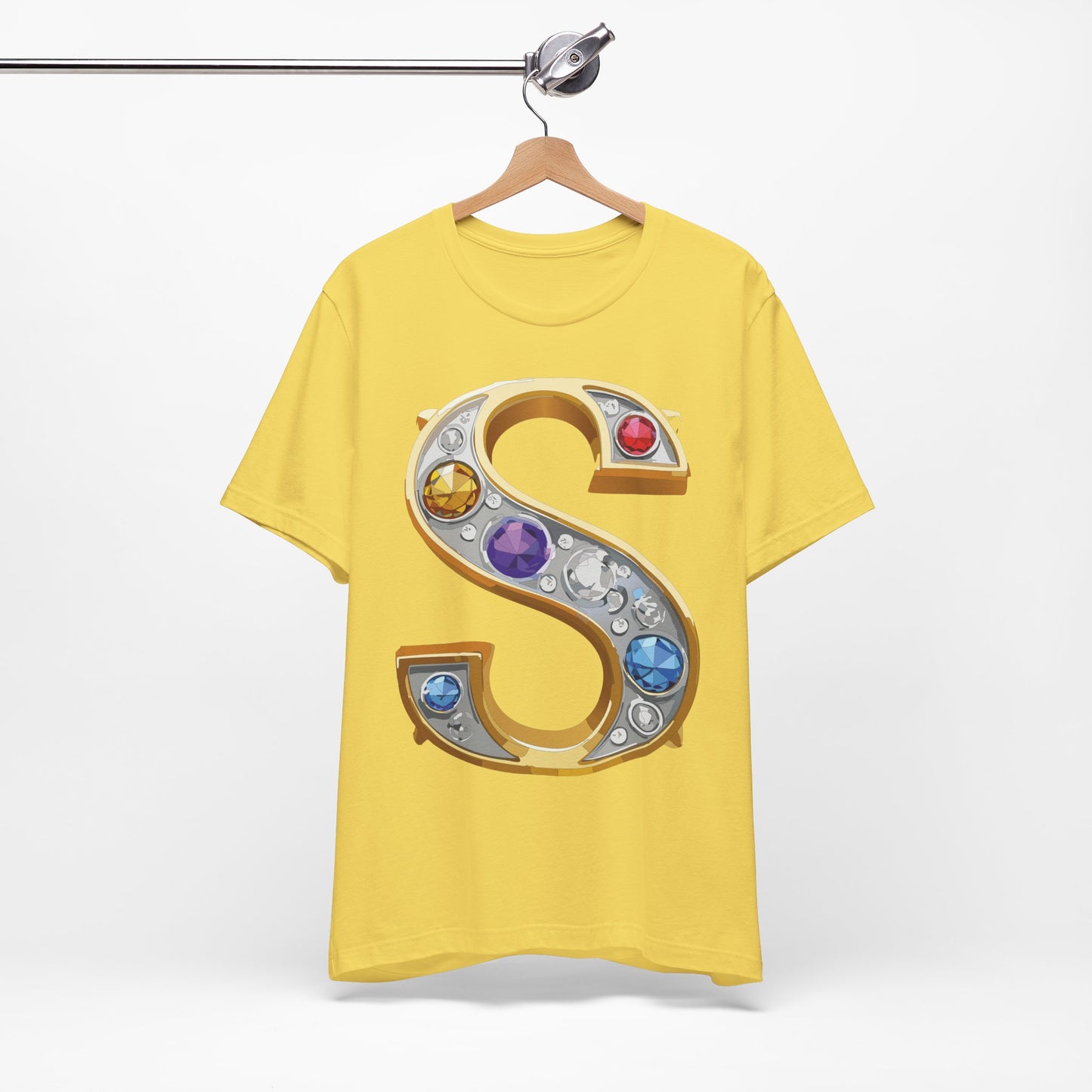 Letter Shirt, Shirt with Letters, Tee Shirt with Gold Letter, Shirt with Antique Letters