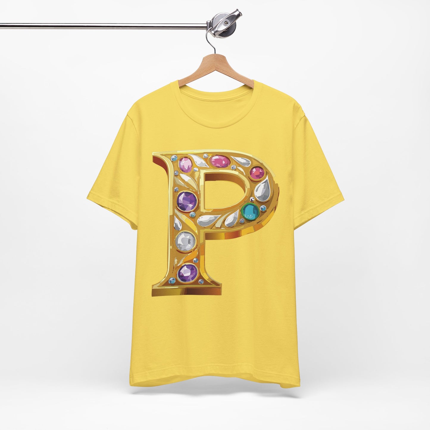 Letter Shirt, Shirt with Letters, Tee Shirt with Gold Letter, Shirt with Antique Letters
