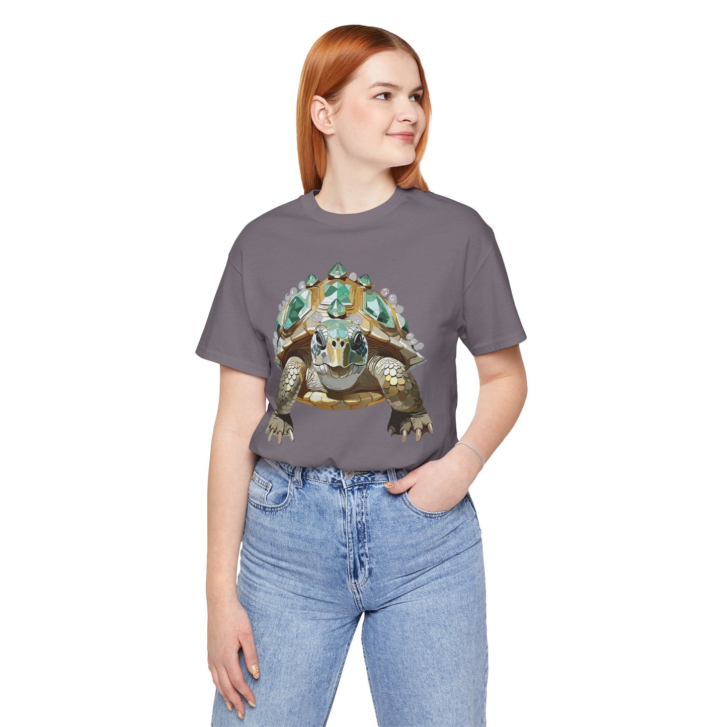 Animal Shirt, Shirt with Animal, Tee Shirt with Gold Animal Medal, Shirt with Antique Animal Medallion