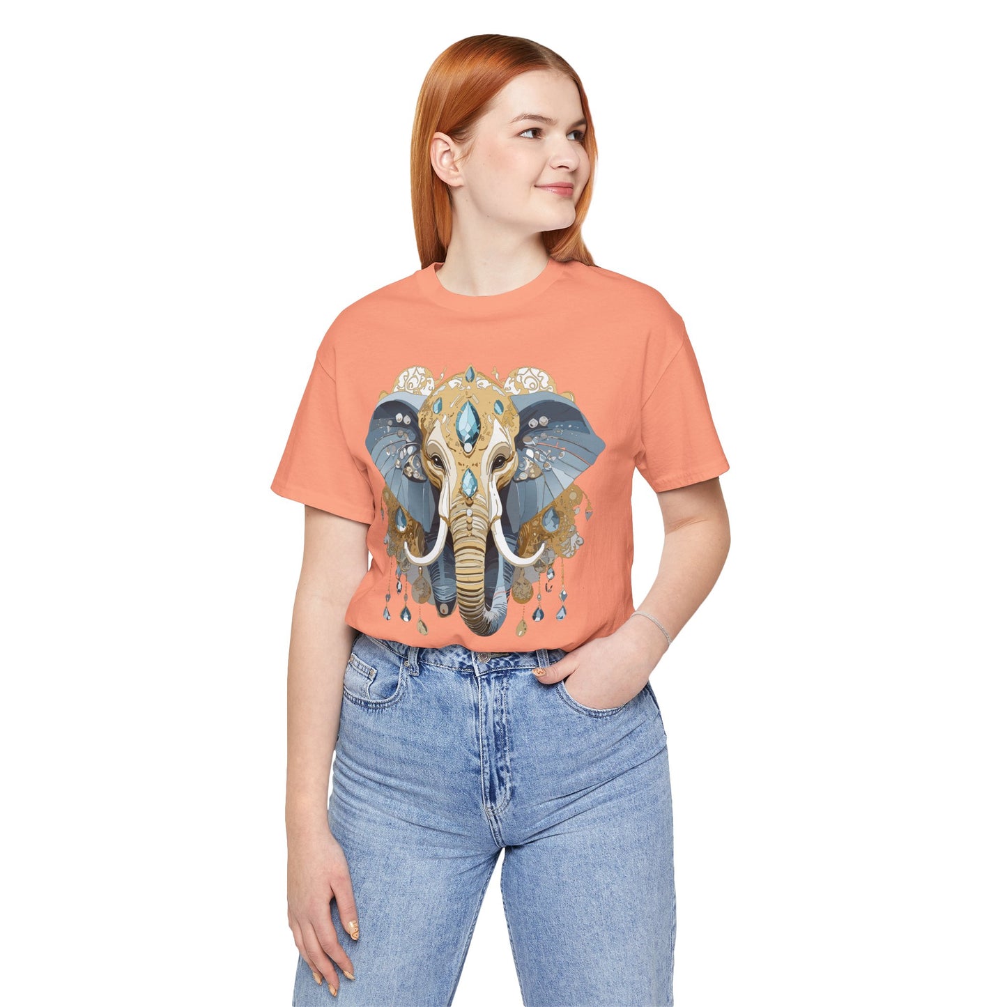 Animal Shirt, Shirt with Animal, Tee Shirt with Gold Animal Medal, Shirt with Antique Animal Medallion