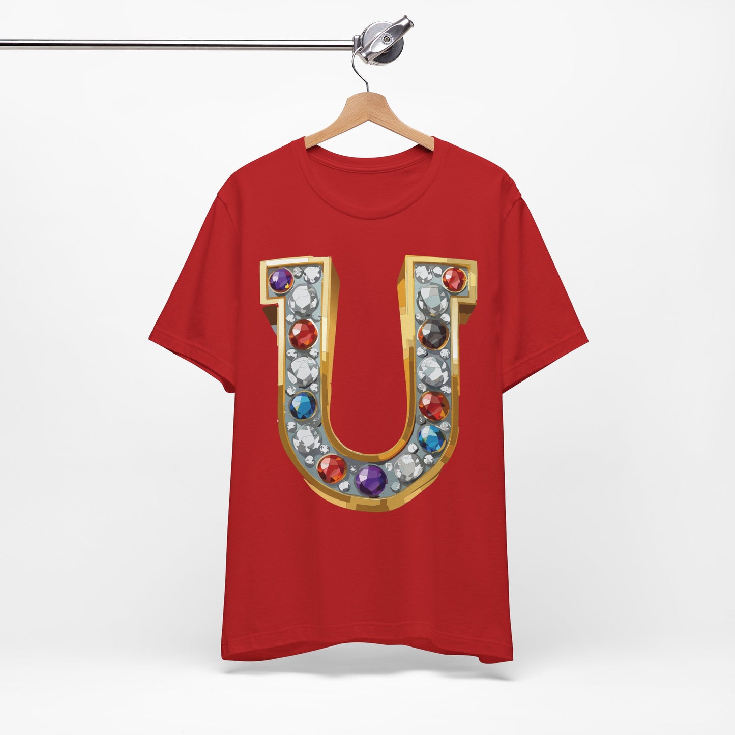Letter Shirt, Shirt with Letters, Tee Shirt with Gold Letter, Shirt with Antique Letters