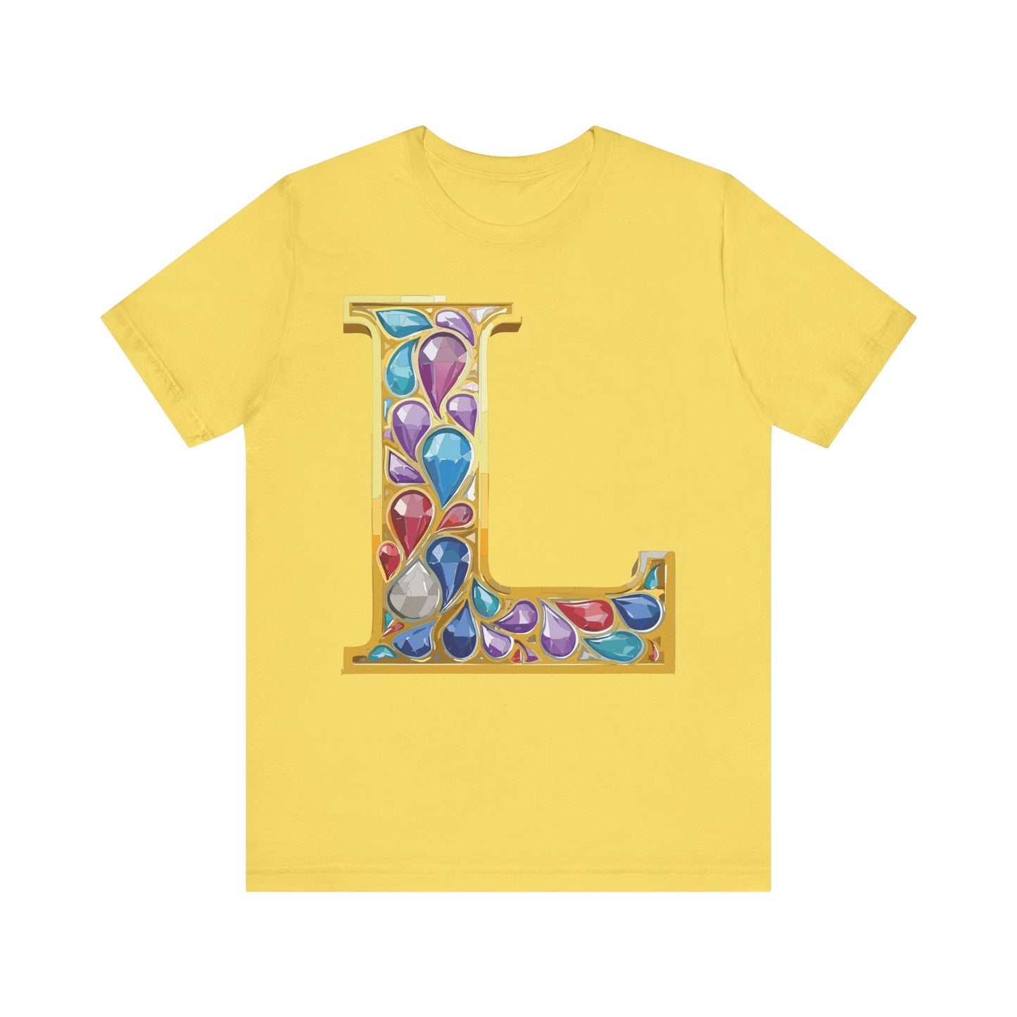 Letter Shirt, Shirt with Letters, Tee Shirt with Gold Letter, Shirt with Antique Letters