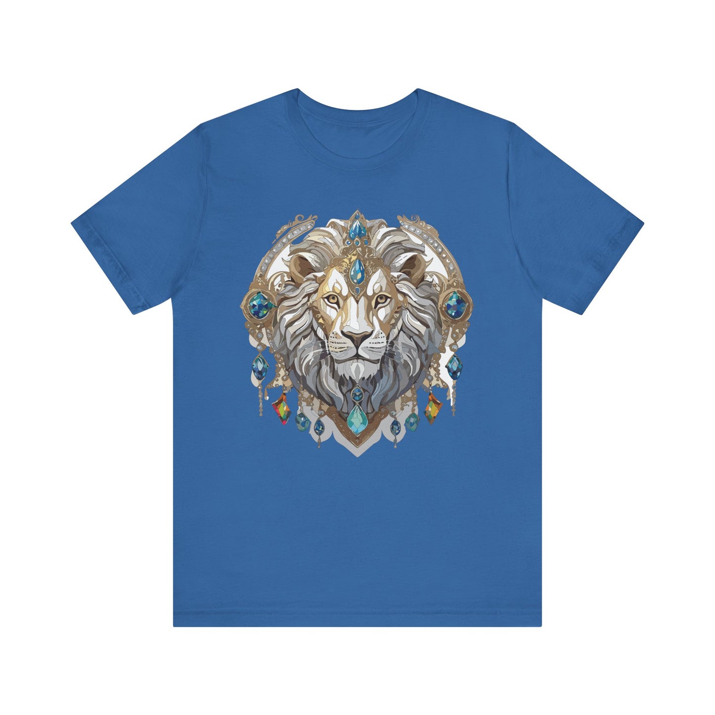 Animal Shirt, Shirt with Animal, Tee Shirt with Gold Animal Medal, Shirt with Antique Animal Medallion