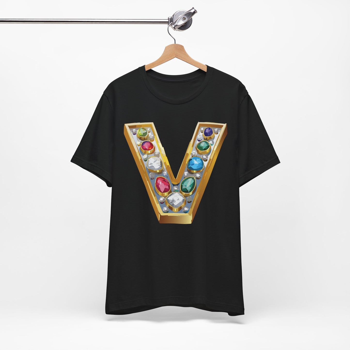 Letter Shirt, Shirt with Letters, Tee Shirt with Gold Letter, Shirt with Antique Letters