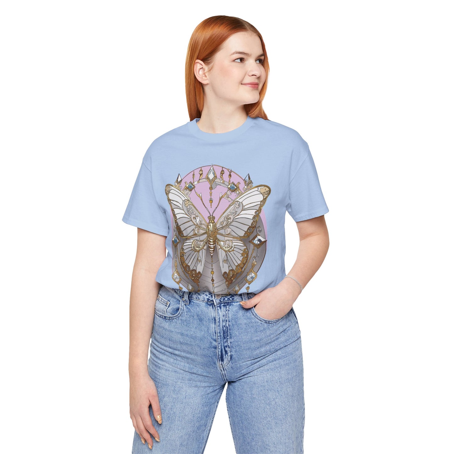 Butterfly Shirt, Shirt with Butterfly, Tee Shirt with Antique Butterfly