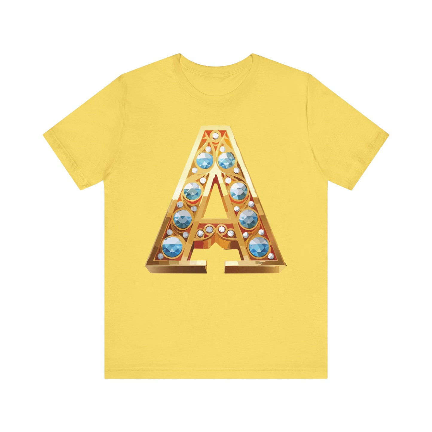 Letter Shirt, Shirt with Letters, Tee Shirt with Gold Letter, Shirt with Antique Letters