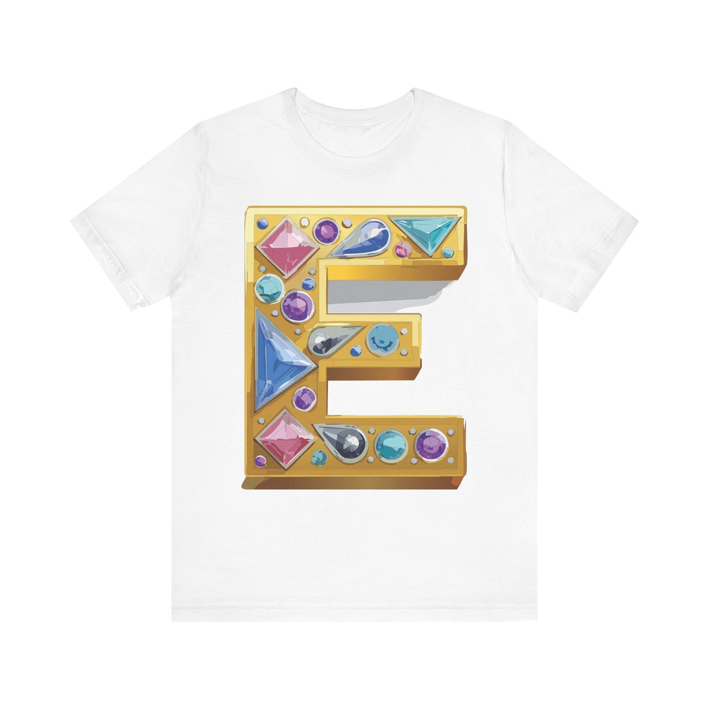 Letter Shirt, Shirt with Letters, Tee Shirt with Gold Letter, Shirt with Antique Letters