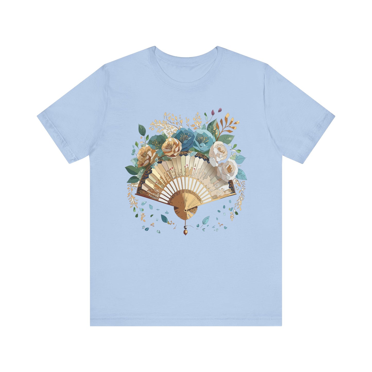 Fan shirt, Shirt with Fan, Tee Shirt with Gold Blower