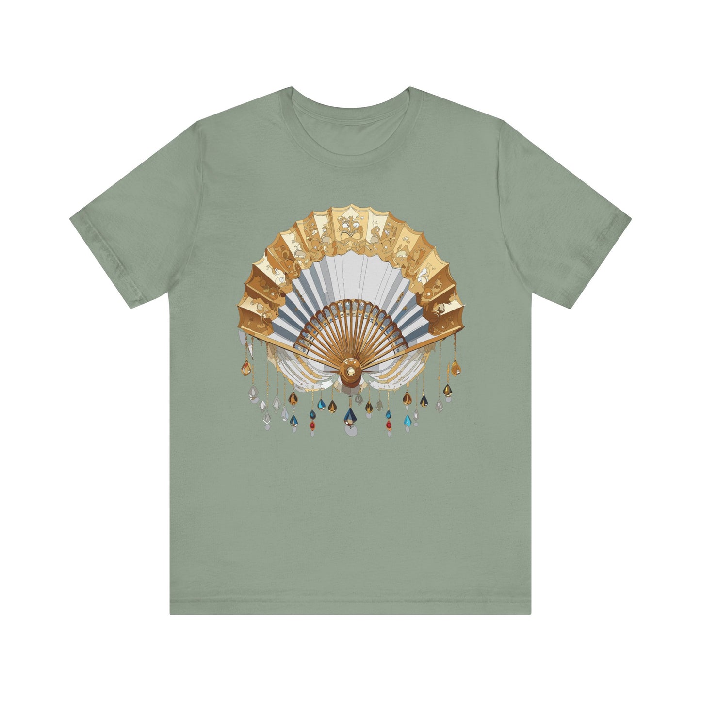 Fan shirt, Shirt with Fan, Tee Shirt with Gold Blower