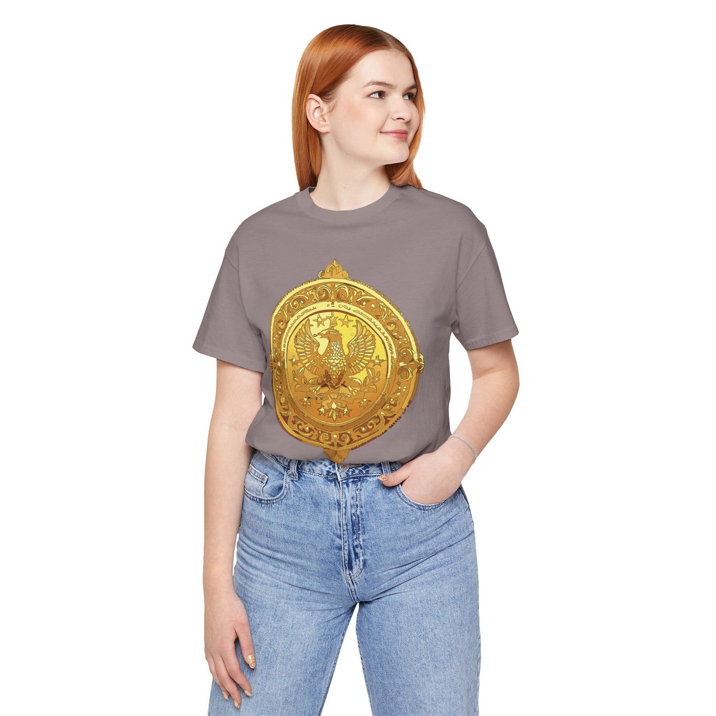 Coin Shirt, Shirt with Coin, Tee Shirt with Gold Coin, Shirt with Antique Coin