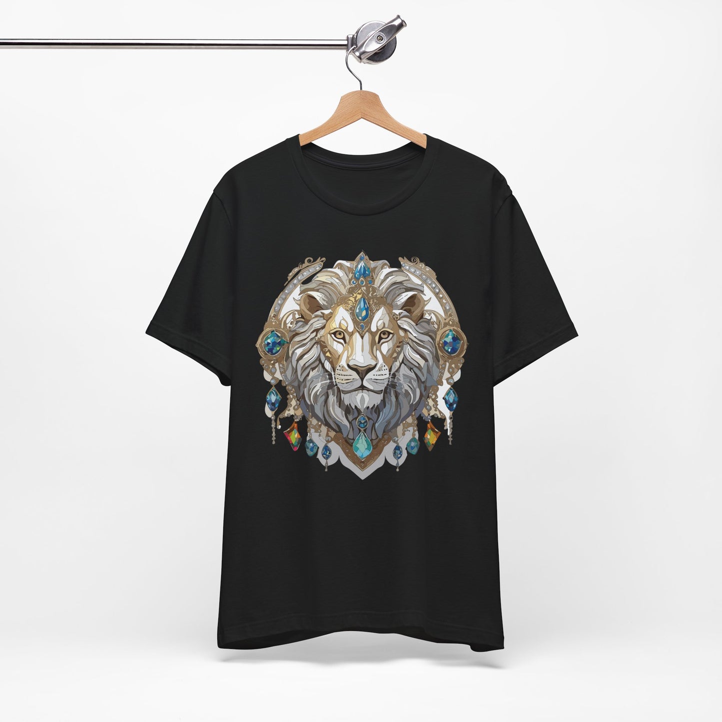 Animal Shirt, Shirt with Animal, Tee Shirt with Gold Animal Medal, Shirt with Antique Animal Medallion