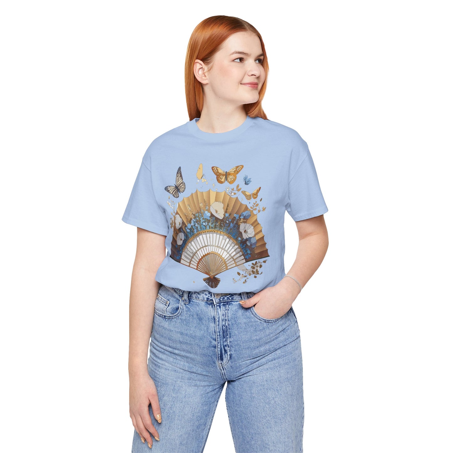 Fan shirt, Shirt with Fan, Tee Shirt with Gold Blower