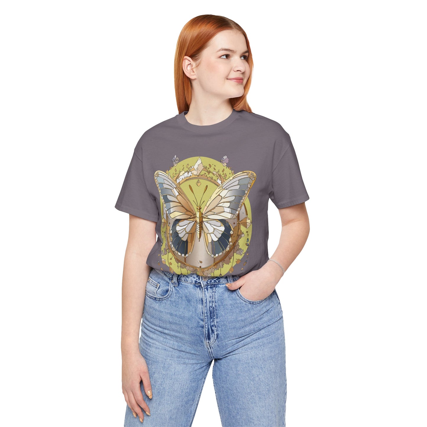Butterfly Shirt, Shirt with Butterfly, Tee Shirt with Antique Butterfly