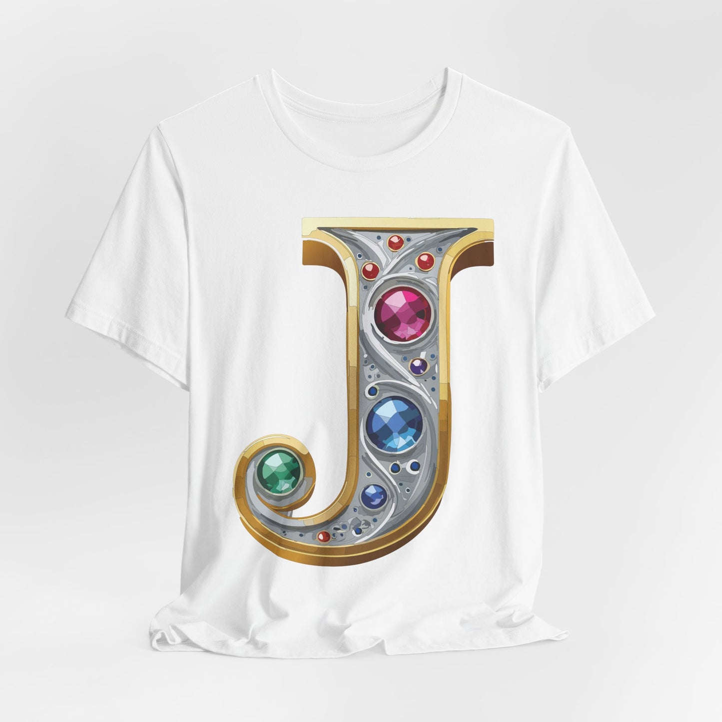 Letter Shirt, Shirt with Letters, Tee Shirt with Gold Letter, Shirt with Antique Letters