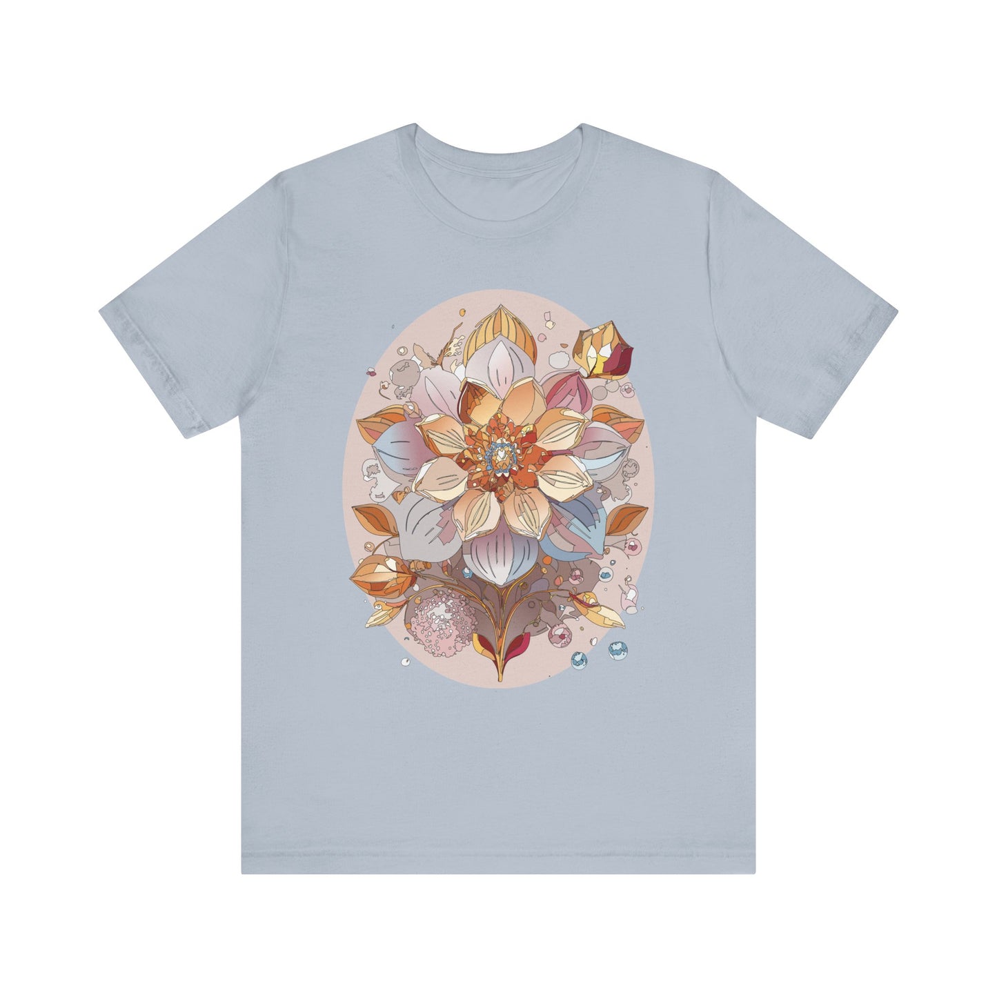 Floral Shirt, Flower Shirt, Tee Shirt with Antique Flower