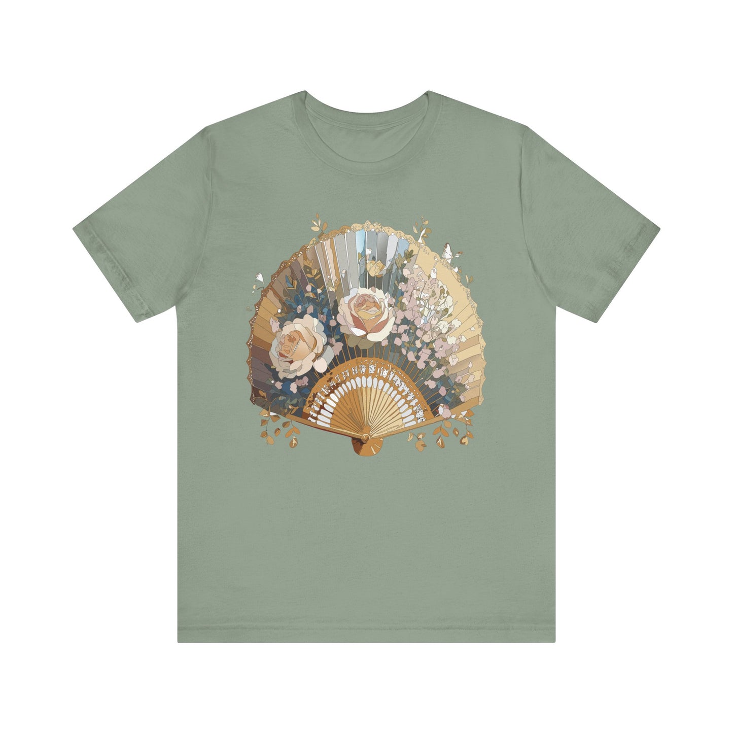 Fan shirt, Shirt with Fan, Tee Shirt with Gold Blower