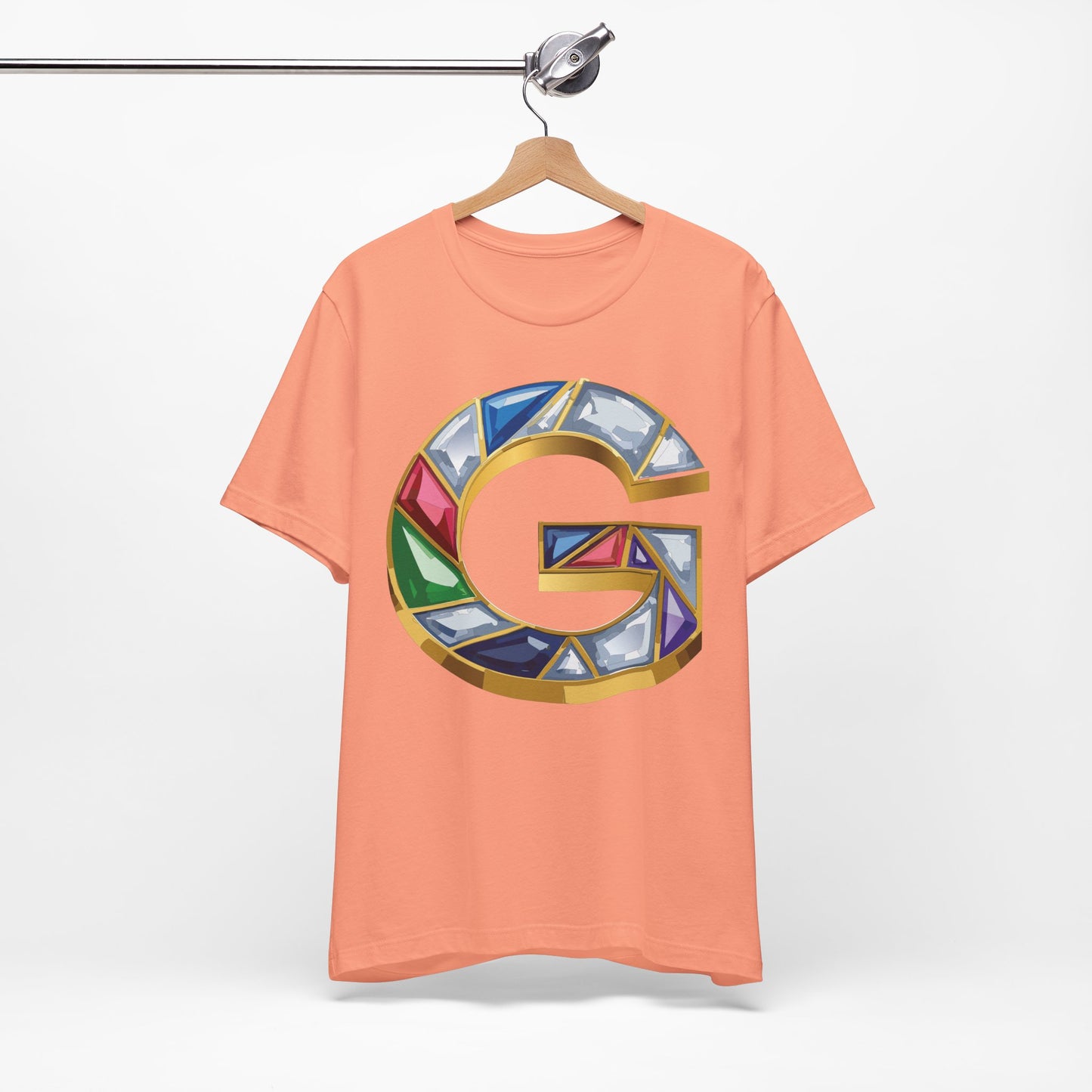 Letter Shirt, Shirt with Letters, Tee Shirt with Gold Letter, Shirt with Antique Letters