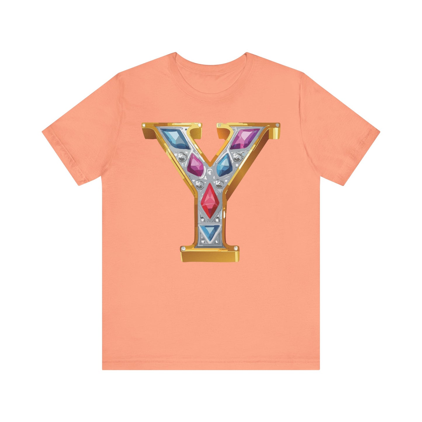 Letter Shirt, Shirt with Letters, Tee Shirt with Gold Letter, Shirt with Antique Letters