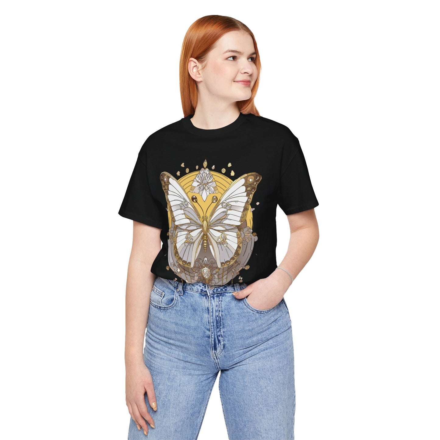 Butterfly Shirt, Shirt with Butterfly, Tee Shirt with Antique Butterfly