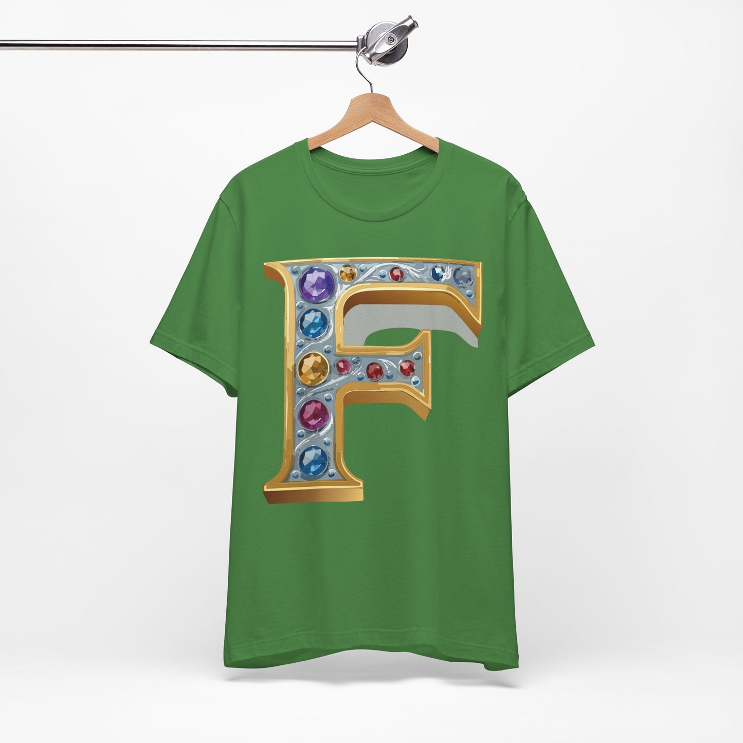 Letter Shirt, Shirt with Letters, Tee Shirt with Gold Letter, Shirt with Antique Letters