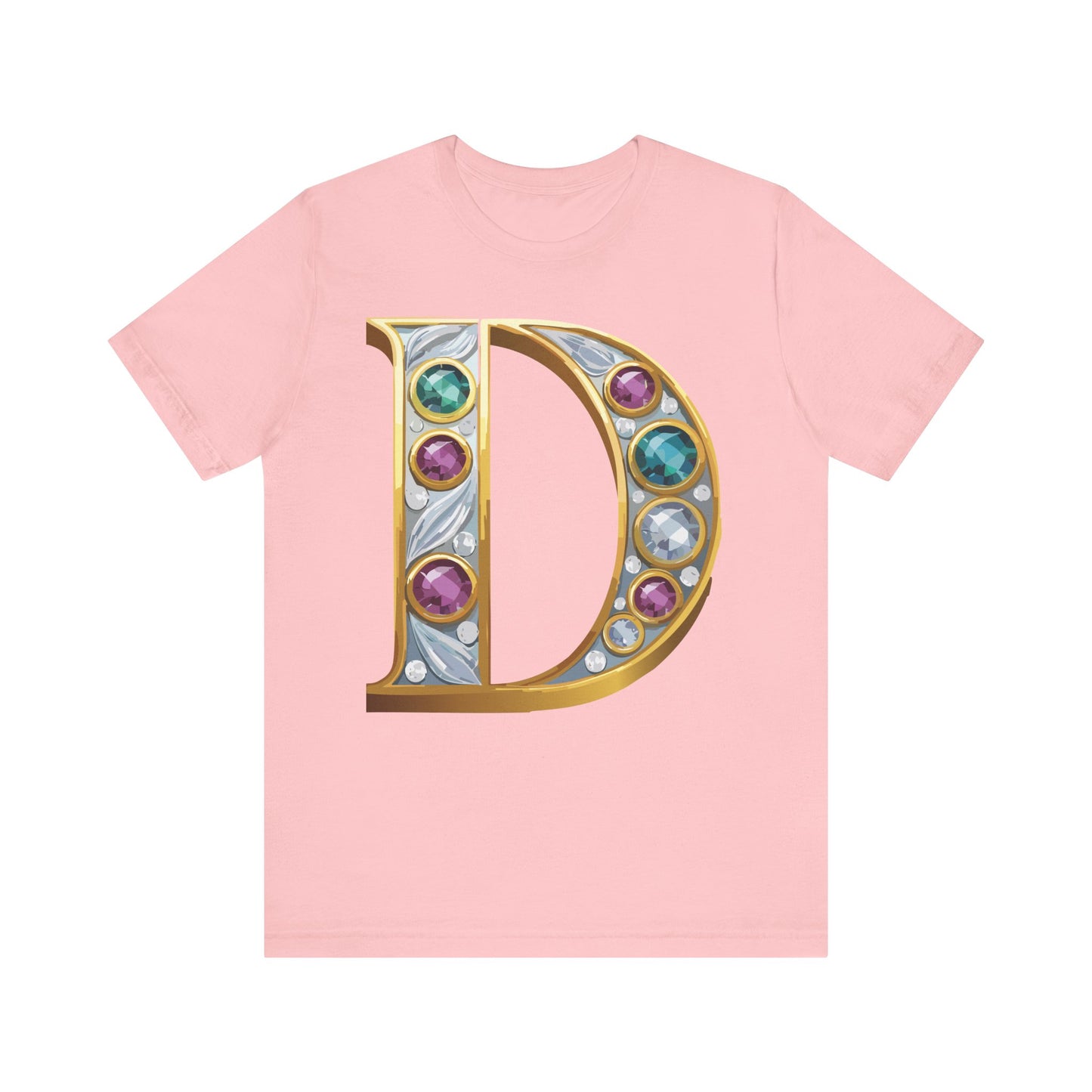 Letter Shirt, Shirt with Letters, Tee Shirt with Gold Letter, Shirt with Antique Letters