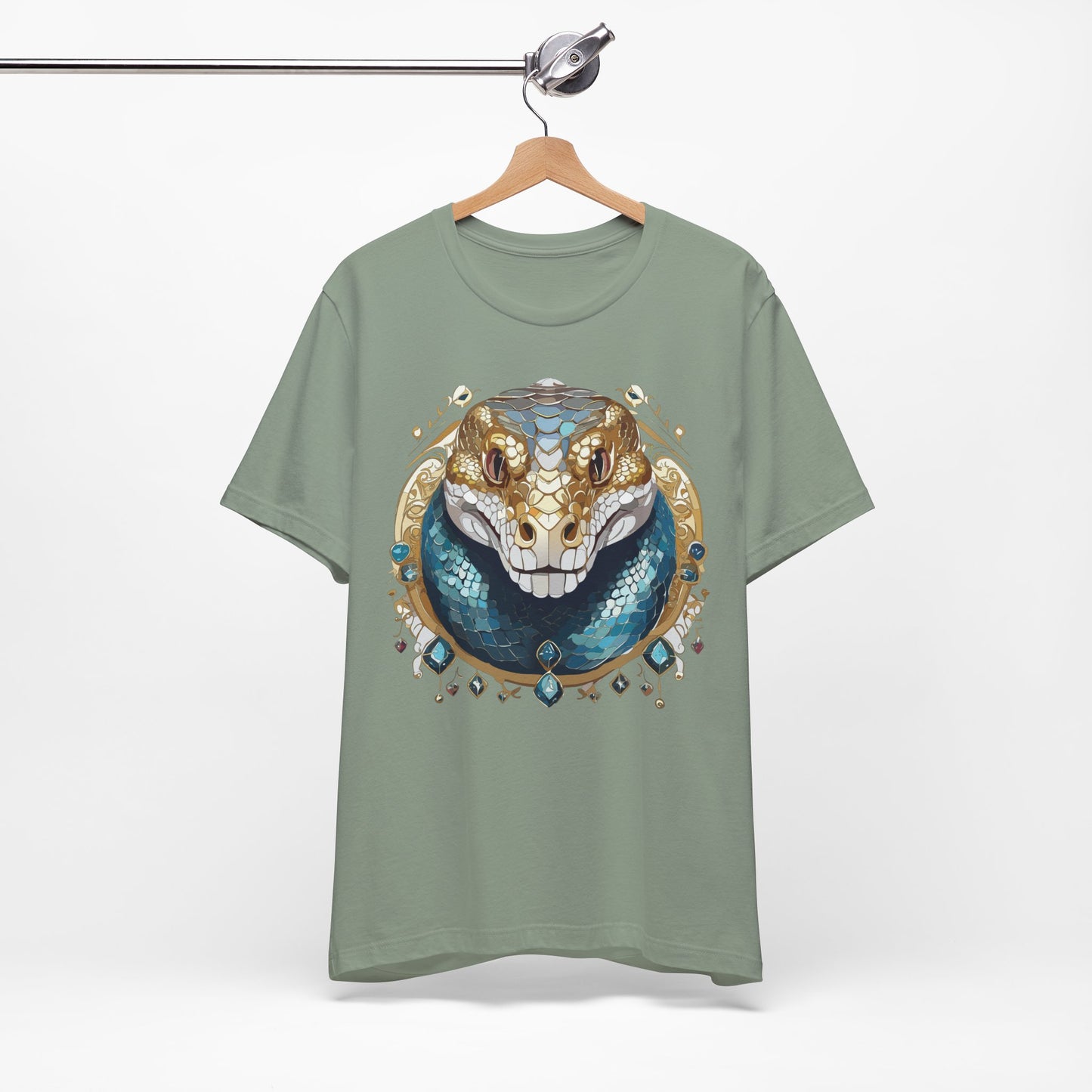 Animal Shirt, Shirt with Animal, Tee Shirt with Gold Animal Medal, Shirt with Antique Animal Medallion