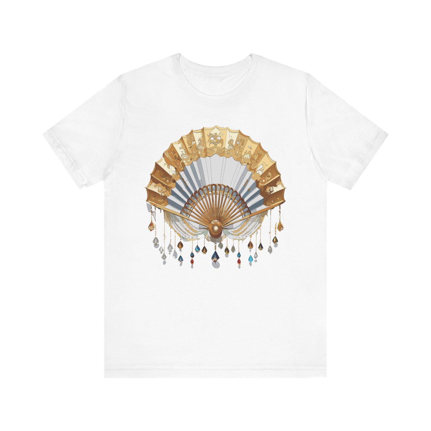 Fan shirt, Shirt with Fan, Tee Shirt with Gold Blower