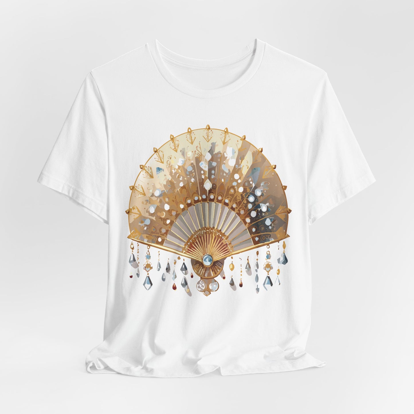 Fan shirt, Shirt with Fan, Tee Shirt with Gold Blower