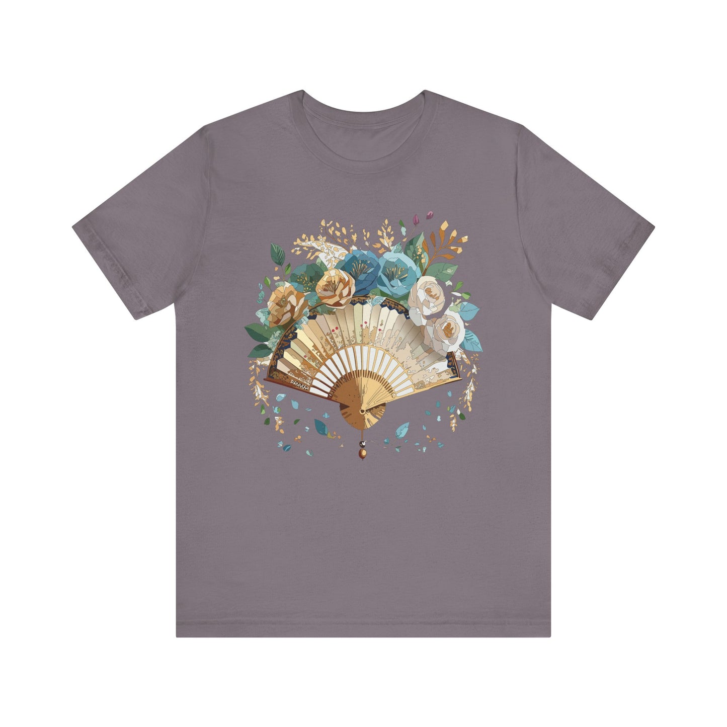 Fan shirt, Shirt with Fan, Tee Shirt with Gold Blower