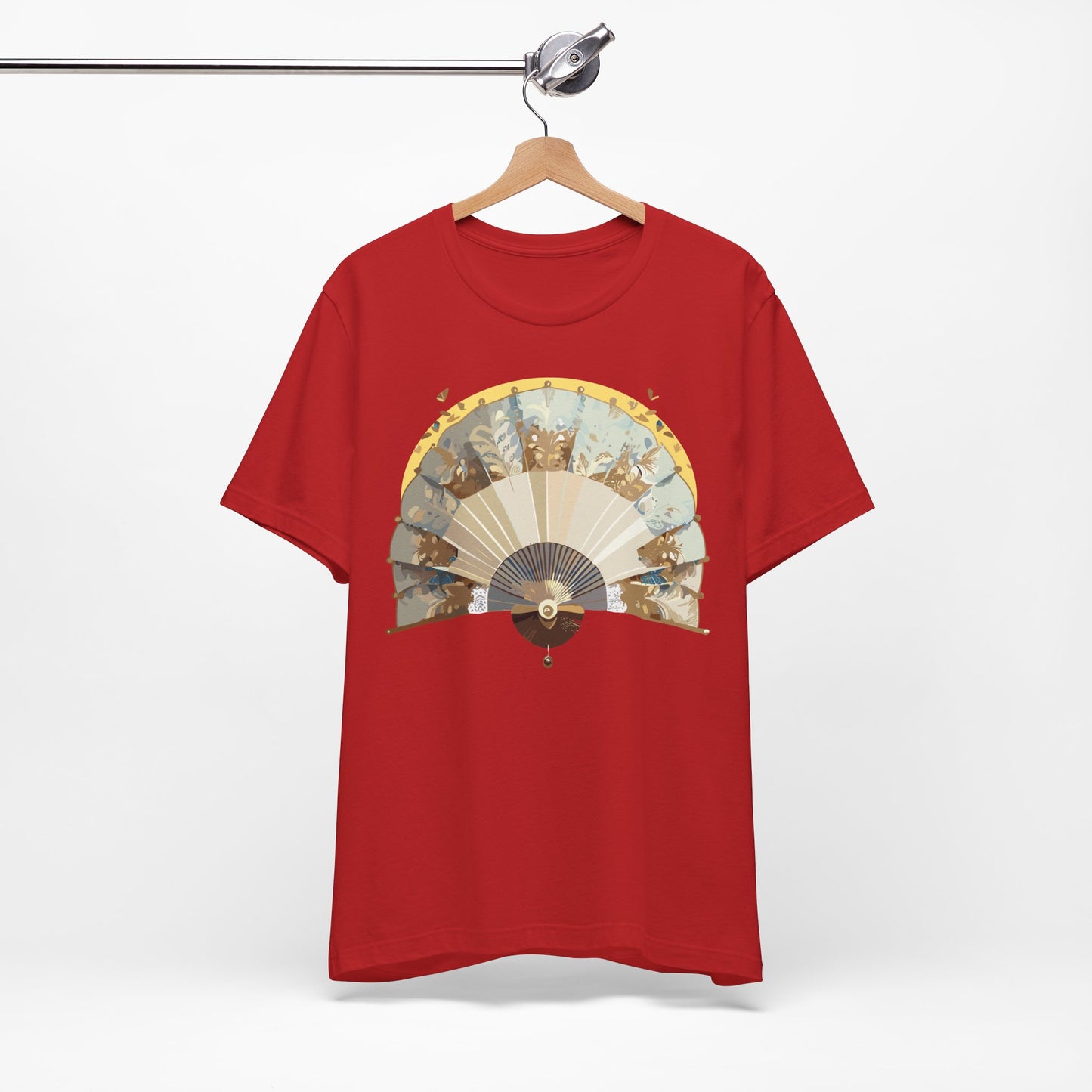 Fan shirt, Shirt with Fan, Tee Shirt with Gold Blower