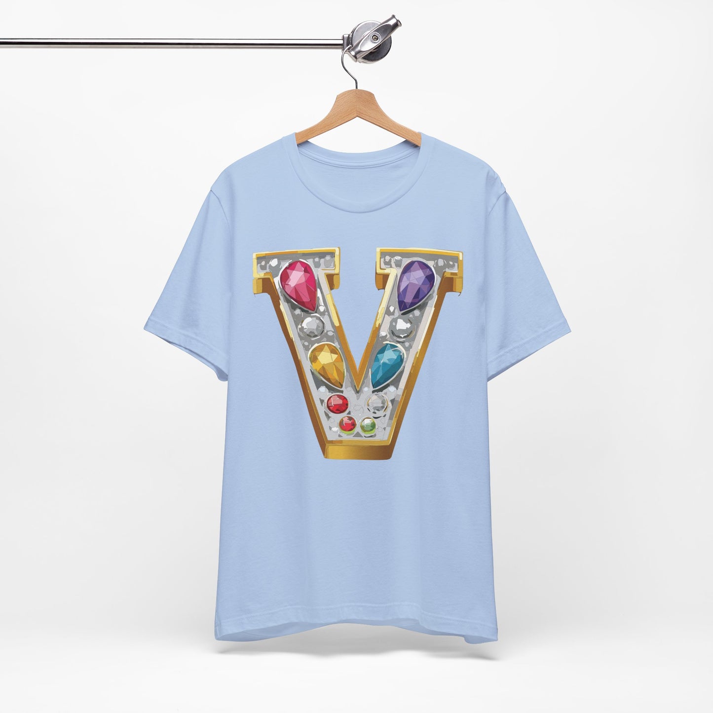 Letter Shirt, Shirt with Letters, Tee Shirt with Gold Letter, Shirt with Antique Letters
