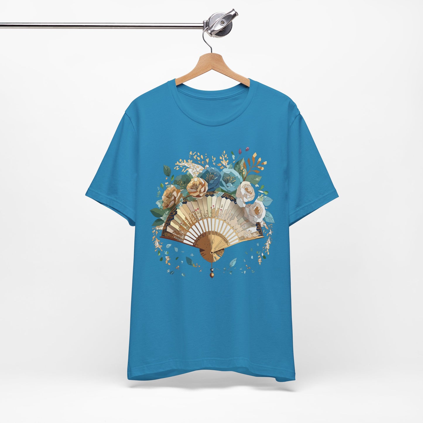 Fan shirt, Shirt with Fan, Tee Shirt with Gold Blower