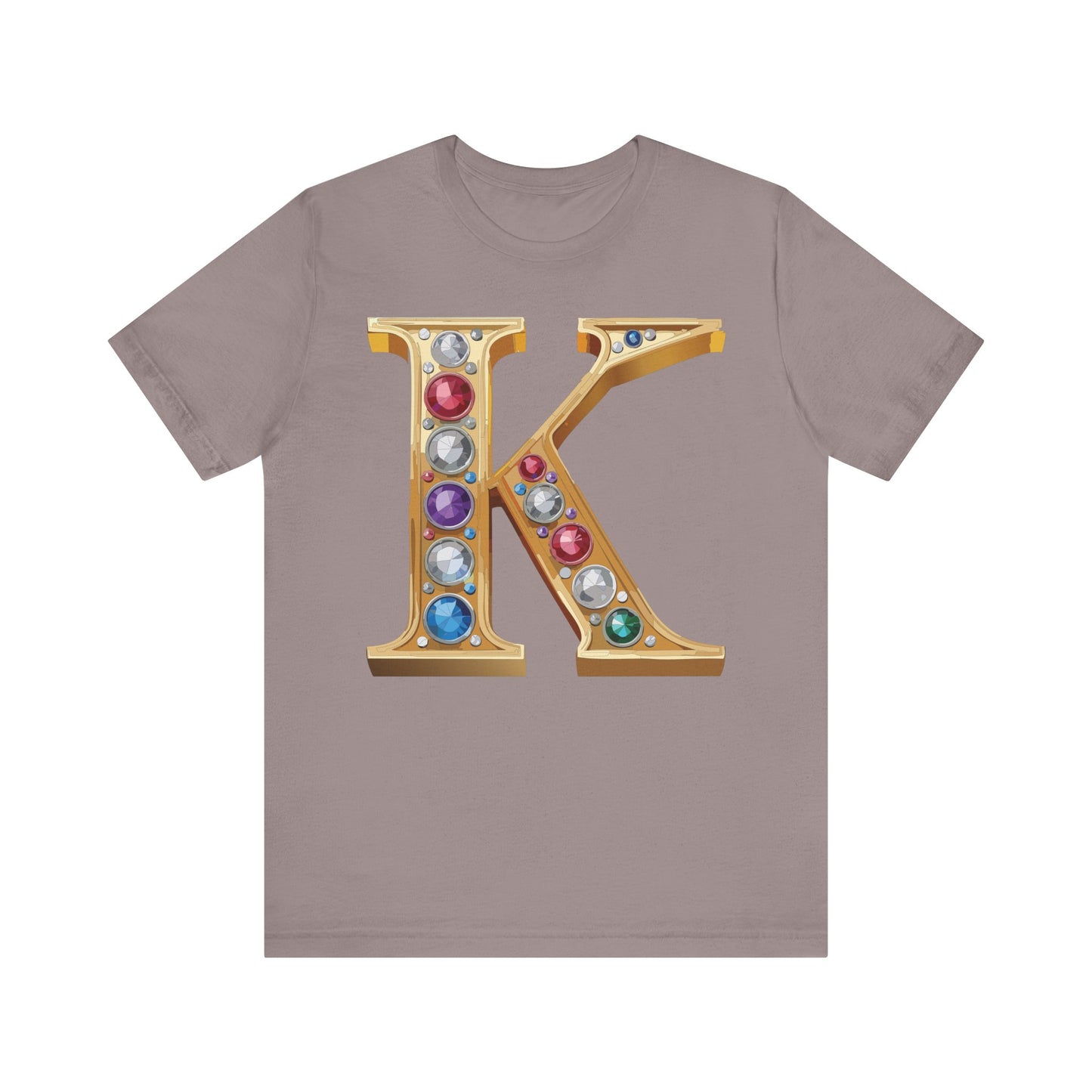 Letter Shirt, Shirt with Letters, Tee Shirt with Gold Letter, Shirt with Antique Letters