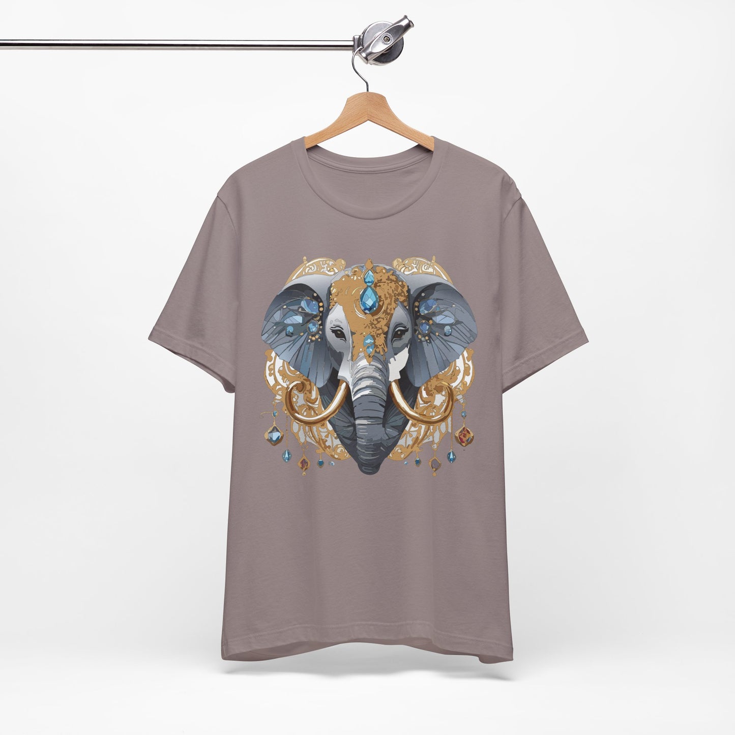 Animal Shirt, Shirt with Animal, Tee Shirt with Gold Animal Medal, Shirt with Antique Animal Medallion